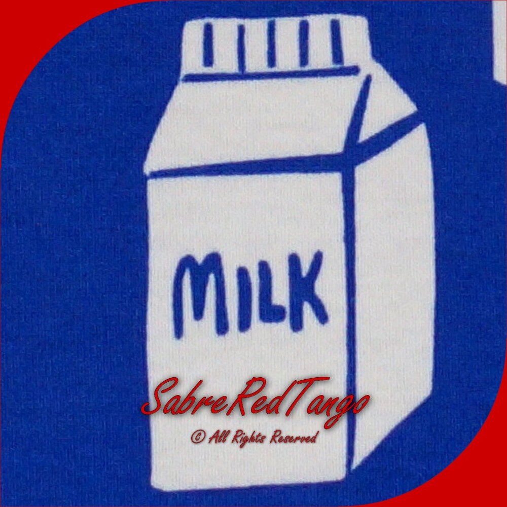 NWT Hanna Andersson Organic Long Johns Pajamas Milk Cartons Bakery Blue 110 5 - Picture 3 of 6